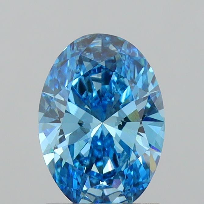 1.53 Ct. Fancy Vivid Blue Oval Lab Grown Diamond