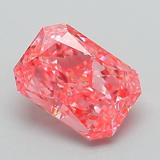 1.11 Ct. Fancy Vivid Pink Radiant Lab Grown Diamond
