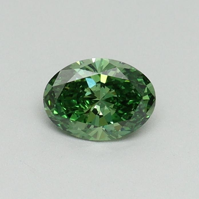 0.30 Ct. Fancy Vivid Green Oval Lab Grown Diamond
