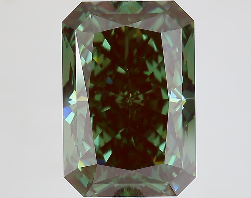 6.03 Ct. Fancy Vivid Green Radiant Lab Grown Diamond