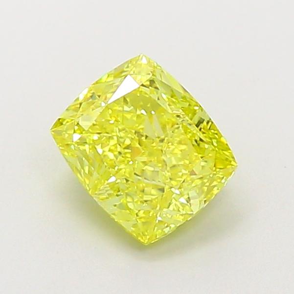 1.23 Ct. Fancy Intense Yellow Cushion Lab Grown Diamond