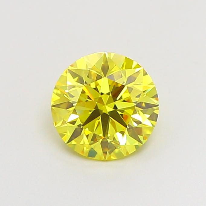 1.06 Ct. Fancy Vivid  Yellow Round Lab Grown Diamond