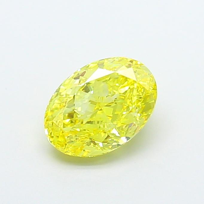 2.01 Ct. Fancy Vivid  Yellow Oval Lab Grown Diamond