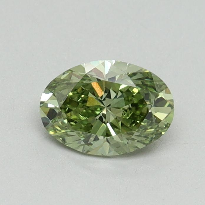 0.50 Ct. Fancy Vivid Green Oval Lab Grown Diamond