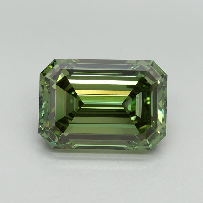5.06 Ct. Fancy Vivid Pacific Green Emerald Lab Grown Diamond