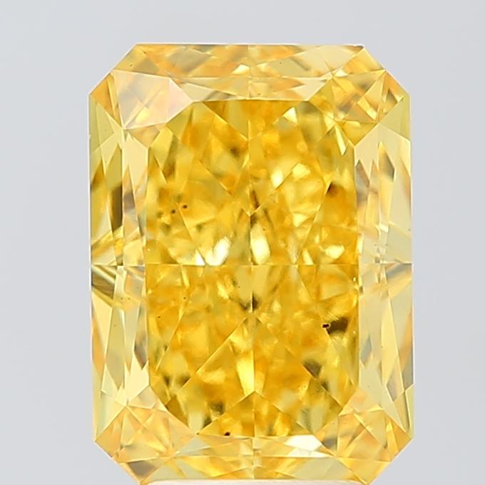 5.03 Ct. Fancy Vivid  Yellow Radiant Lab Grown Diamond