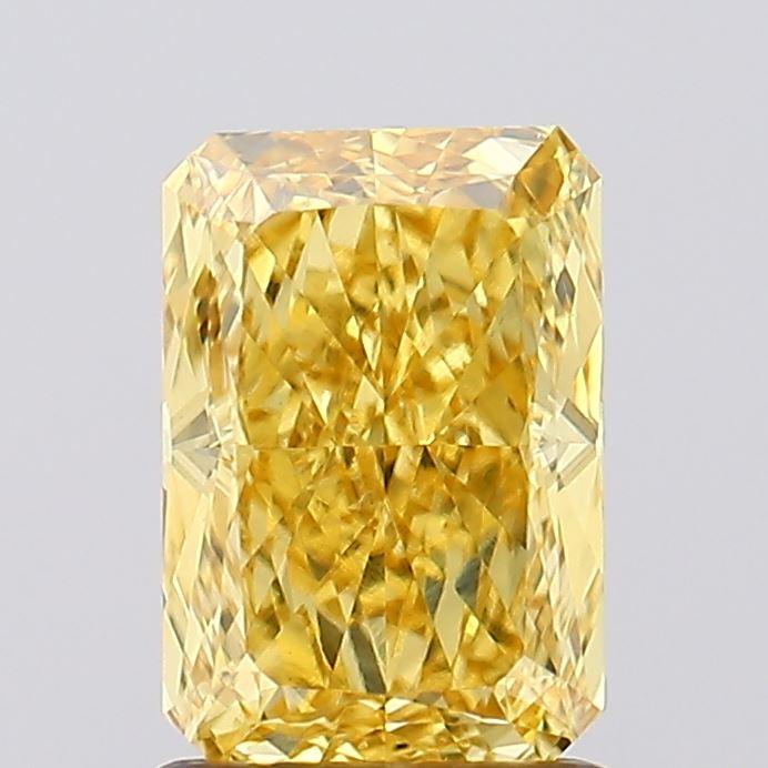 1.34 Ct. Fancy Vivid  Yellow Radiant Lab Grown Diamond