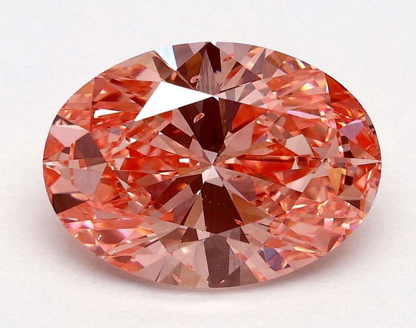 2.50 Ct. Fancy Vivid Pink Oval Lab Grown Diamond