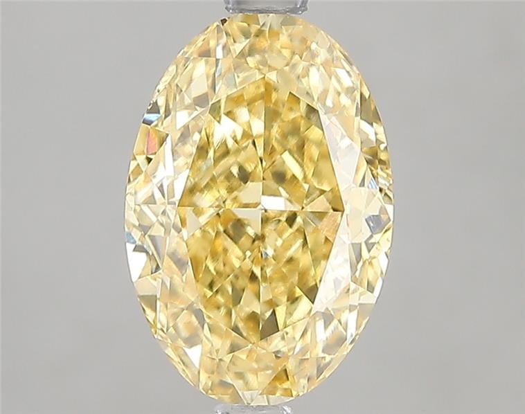 3.00 Ct. Fancy Intense Yellow Oval Lab Grown Diamond