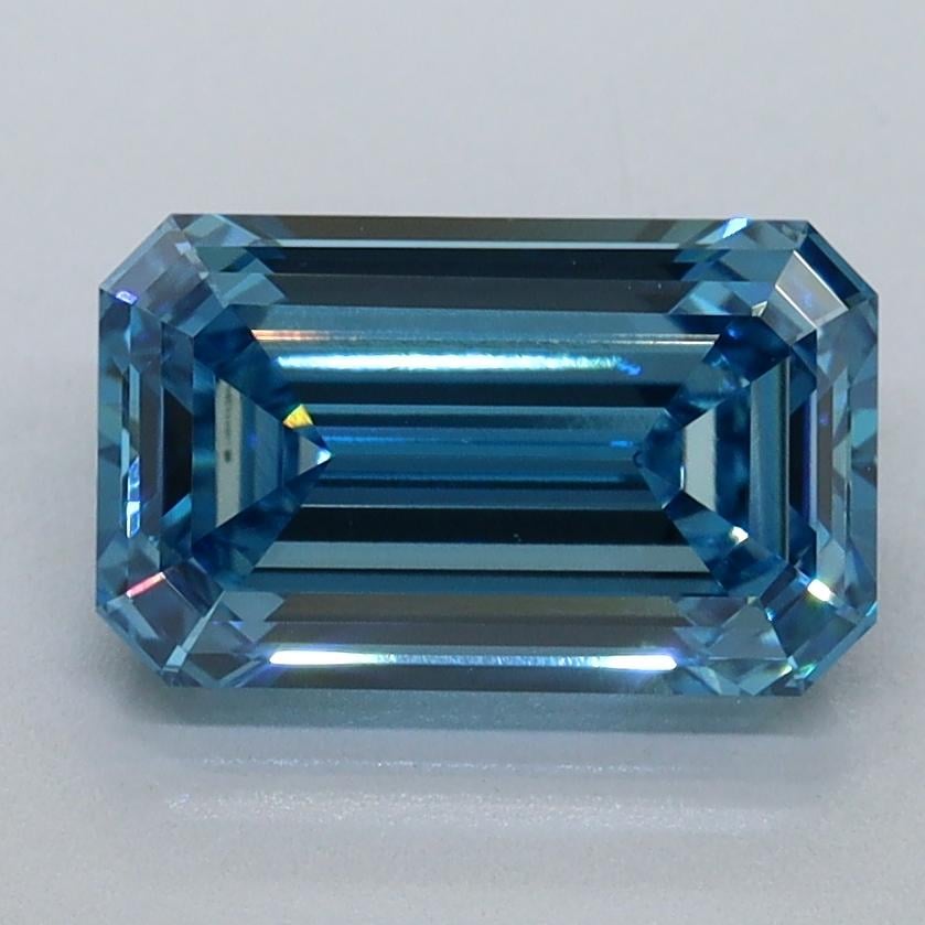 2.20 Ct. Fancy Vivid Malibu Blue Emerald Lab Grown Diamond