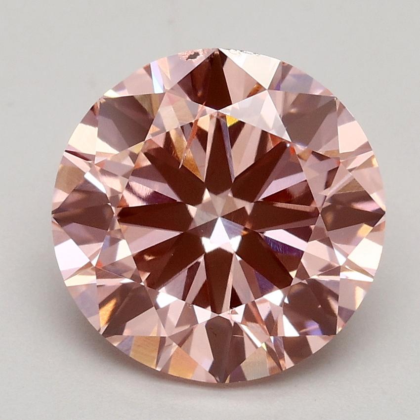 2.50 Ct. Fancy Intense Pink Round Lab Grown Diamond