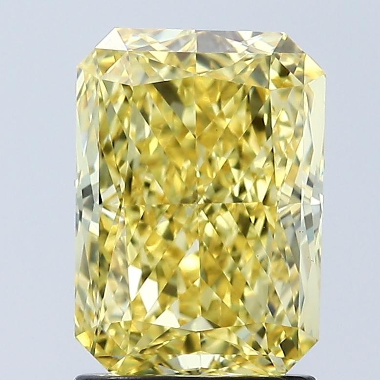 2.06 Ct. Fancy Vivid Yellow Radiant Lab Grown Diamond