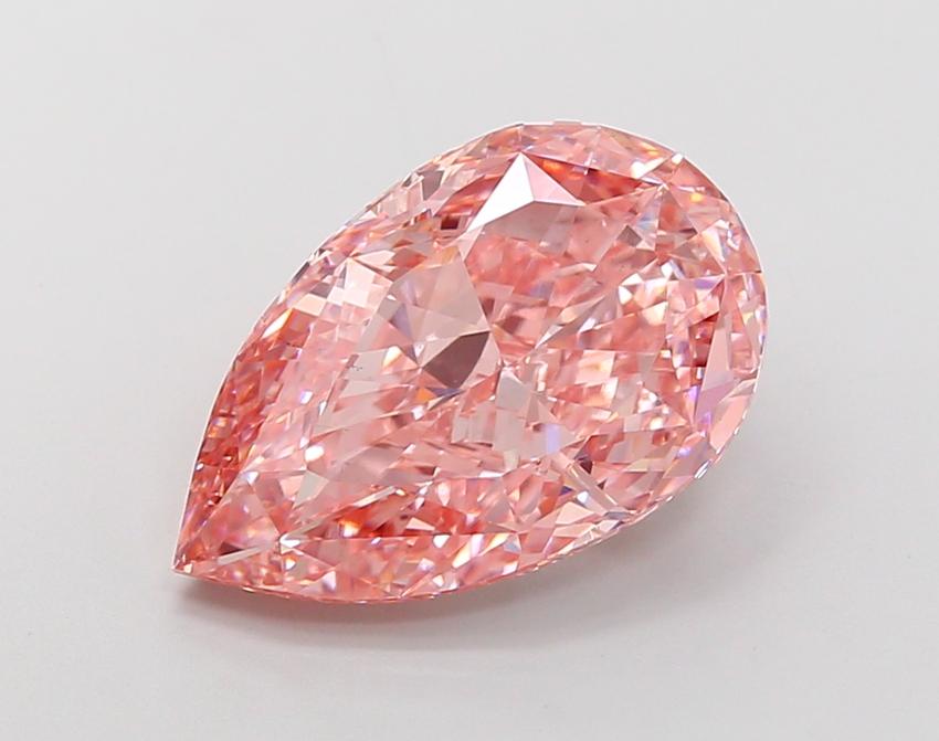 8.06 Ct. Fancy Vivid Pink Pear Lab Grown Diamond