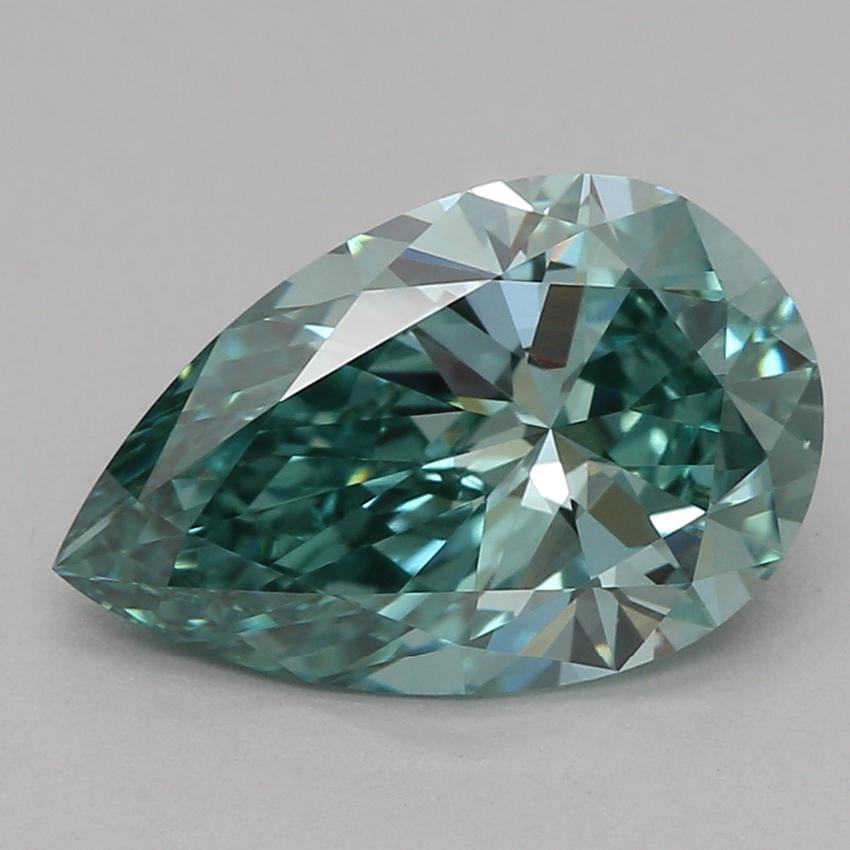 1.51 Ct. Fancy Vivid Green Pear Lab Grown Diamond