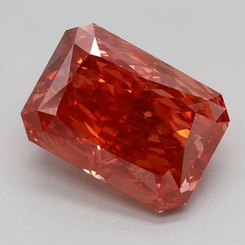 2.30 Ct. Fancy Vivid Orangy Pink Radiant Lab Grown Diamond