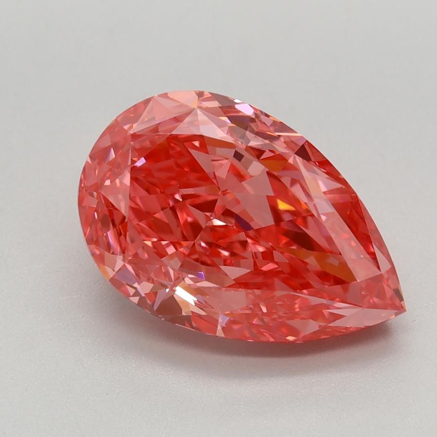 3.16 Ct. Fancy Vivid Pink Pear Lab Grown Diamond
