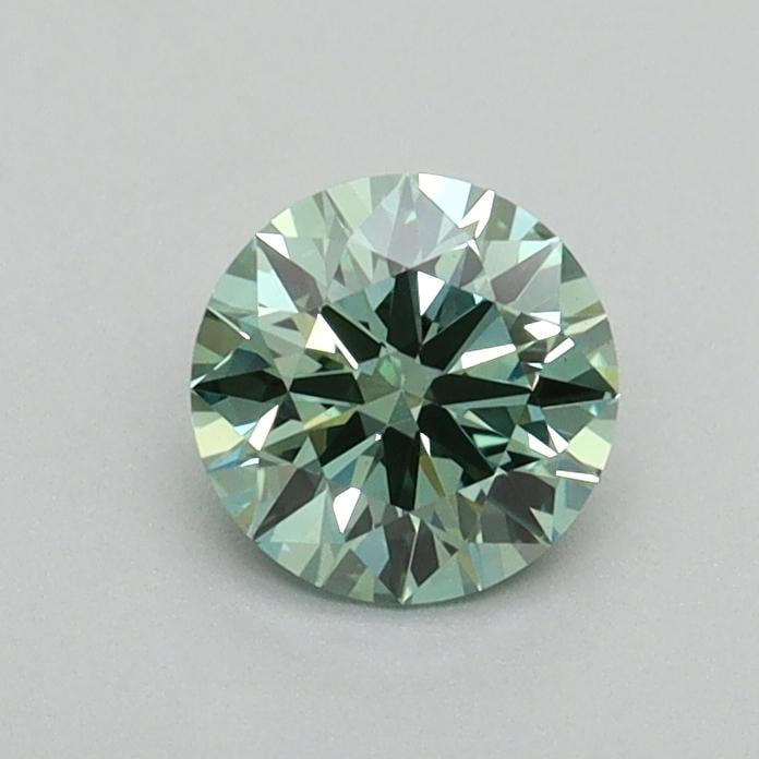 0.56 Ct. Fancy Vivid Green Round Lab Grown Diamond
