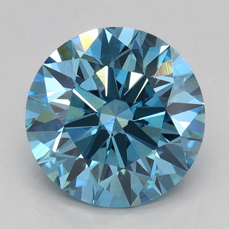 1.50 Ct. Fancy Vivid Blue Round Lab Grown Diamond