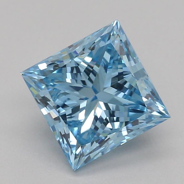 1.03 Ct. Fancy Vivid Blue Princess Lab Grown Diamond