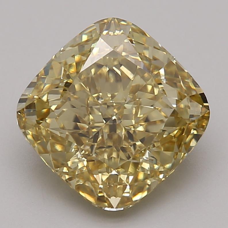 4.08 Ct. Fancy Intense Yellow Cushion Lab Grown Diamond