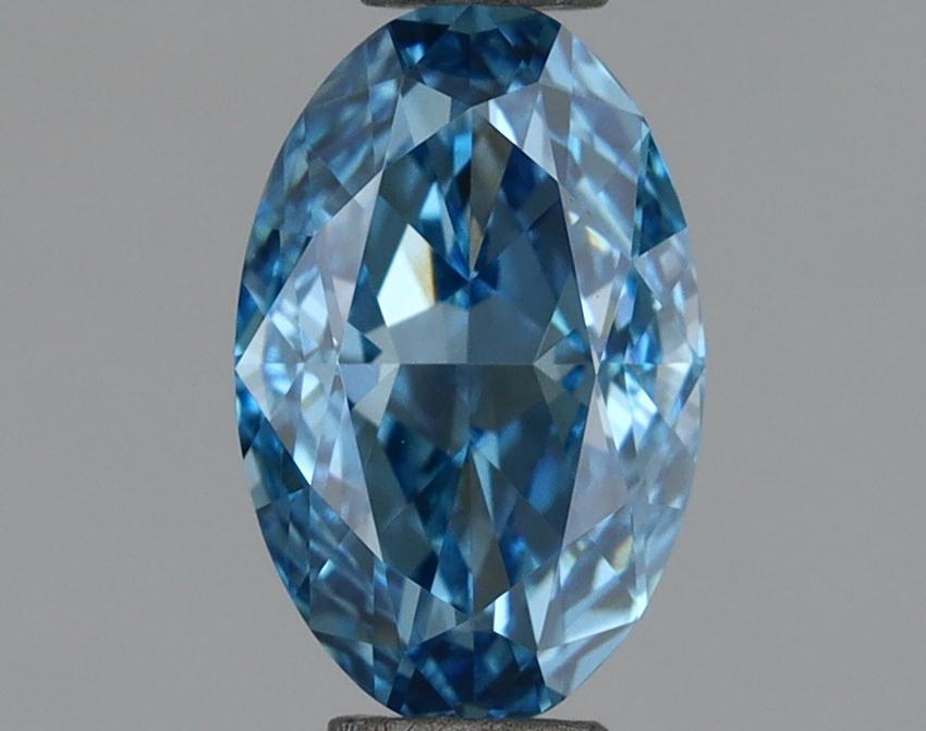 1.05 Ct. Fancy Vivid  Blue Oval Lab Grown Diamond