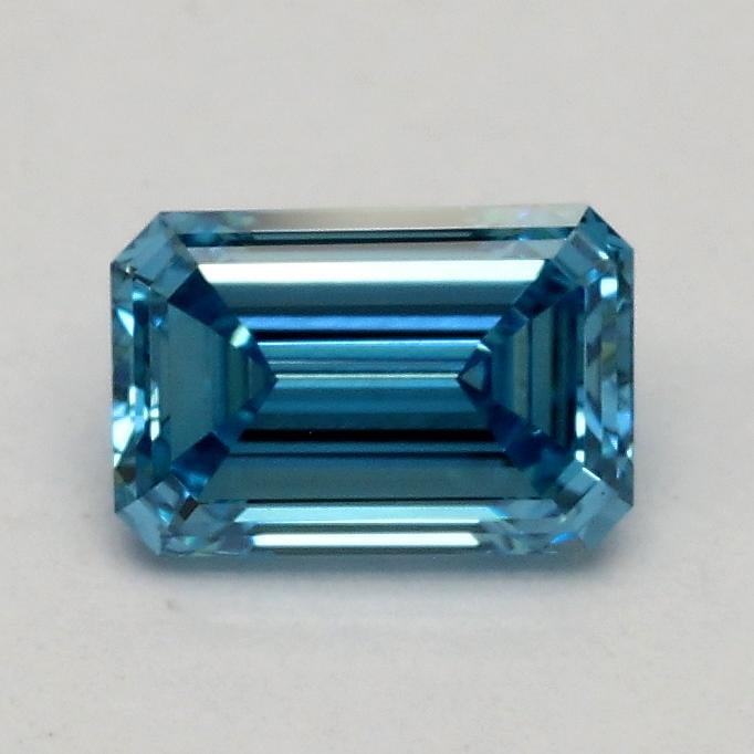 0.52 Ct. Fancy Vivid Blue Emerald Lab Grown Diamond