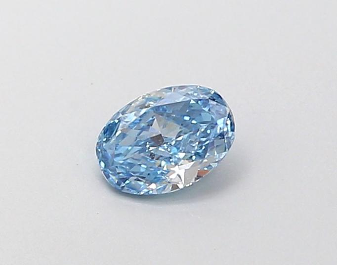 0.30 Ct. Fancy Vivid Blue Oval Lab Grown Diamond