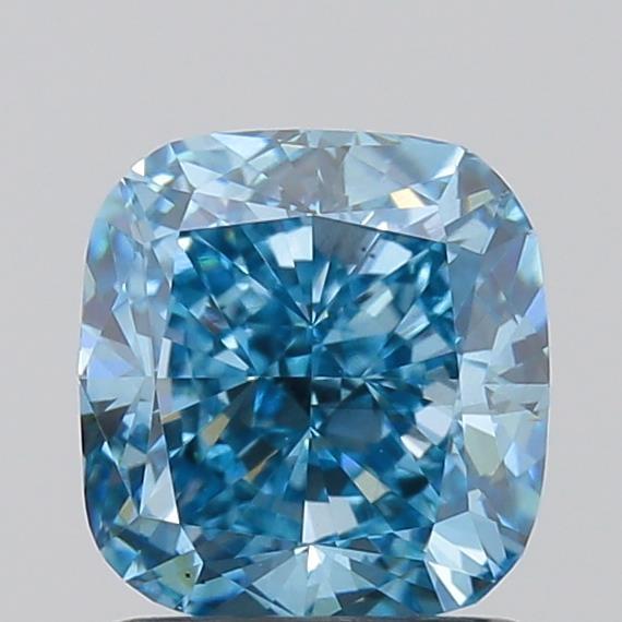 1.50 Ct. Fancy Vivid Blue Cushion Lab Grown Diamond