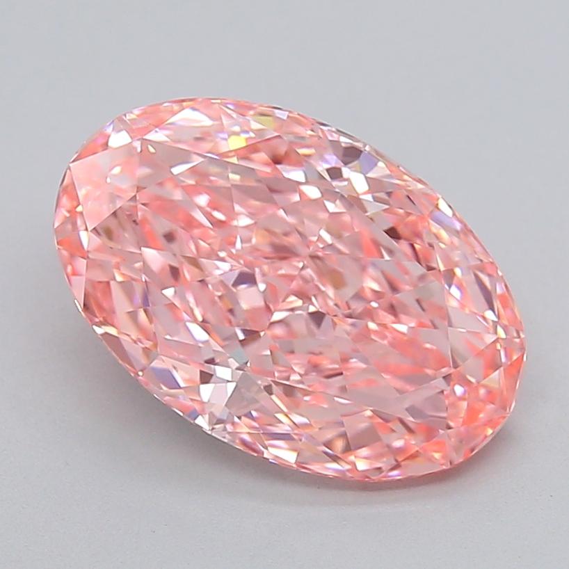 4.56 Ct. Fancy Vivid  Pink Oval Lab Grown Diamond
