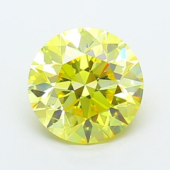 2.01 Ct. Fancy Vivid Yellow Round Lab Grown Diamond