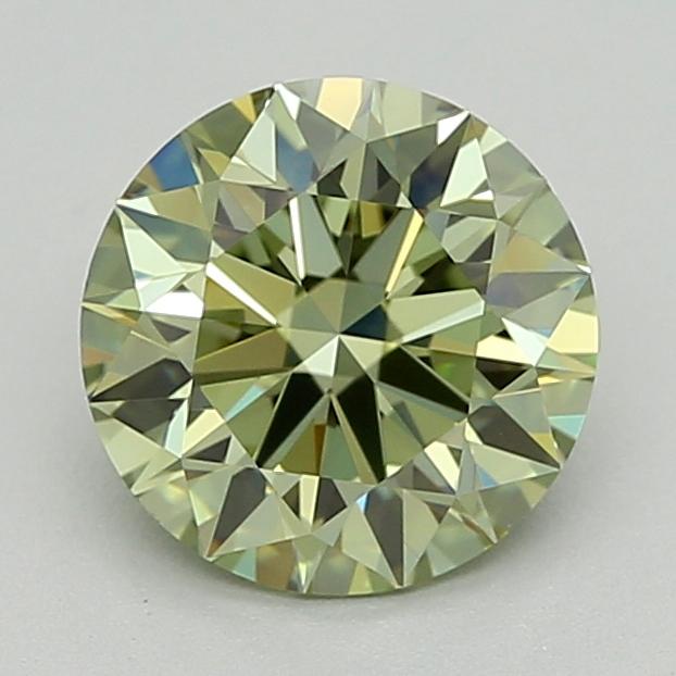 1.06 Ct. Fancy Vivid  Green Round Lab Grown Diamond