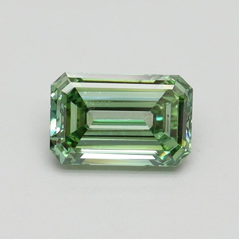 0.81 Ct. Fancy Vivid Pacific Green Emerald Lab Grown Diamond