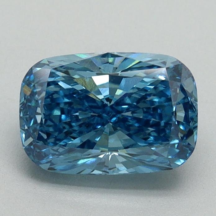 1.31 Ct. Fancy Vivid Blue Cushion Lab Grown Diamond