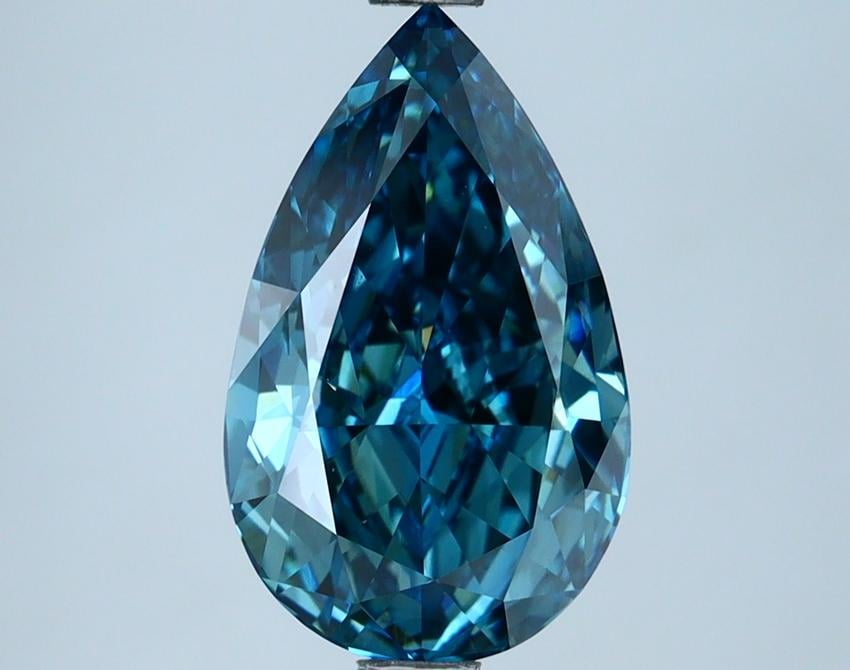 2.62 Ct. Fancy Vivid Blue Pear Lab Grown Diamond