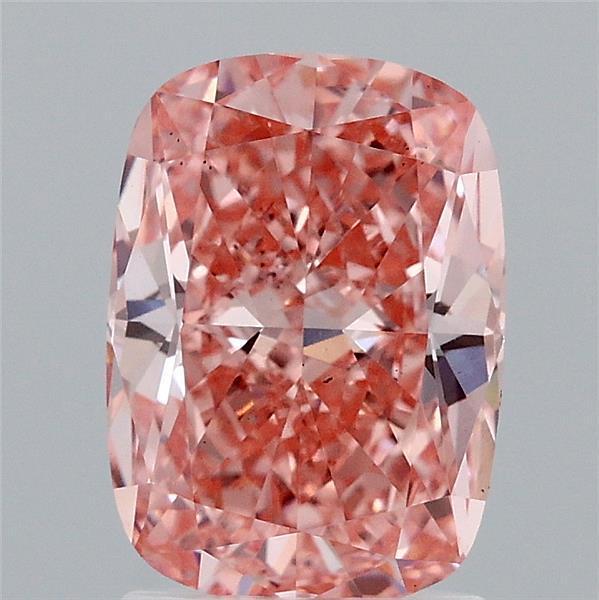2.02 Ct. Fancy Vivid  Pink Cushion Lab Grown Diamond