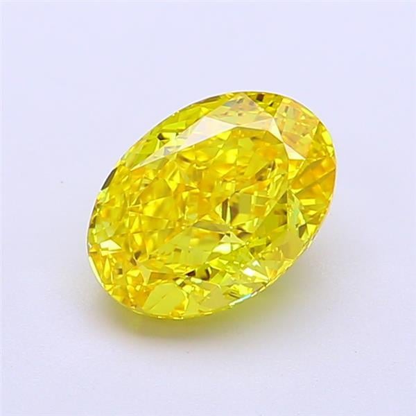 1.54 Ct. Fancy Vivid  Yellow Oval Lab Grown Diamond