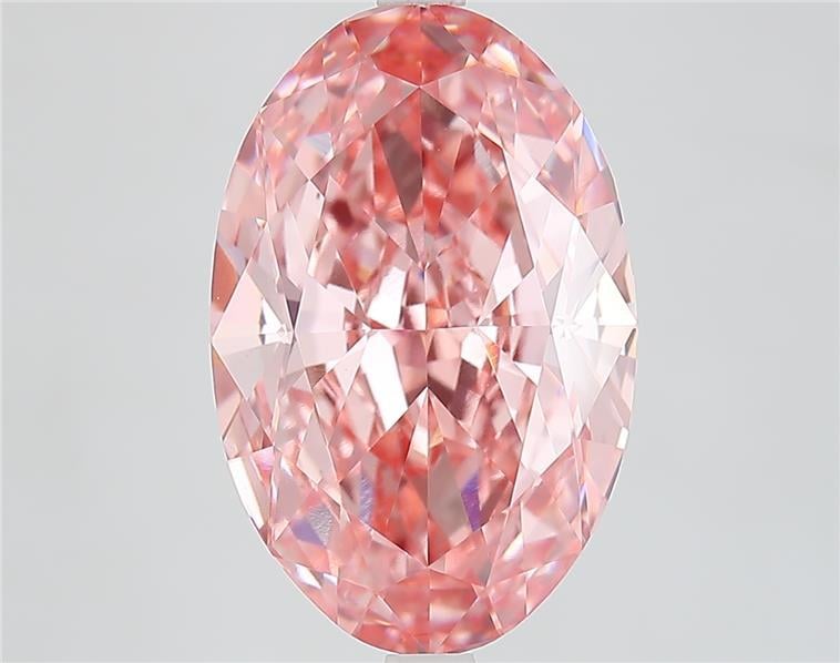 7.55 Ct. Fancy Vivid  Pink Oval Lab Grown Diamond
