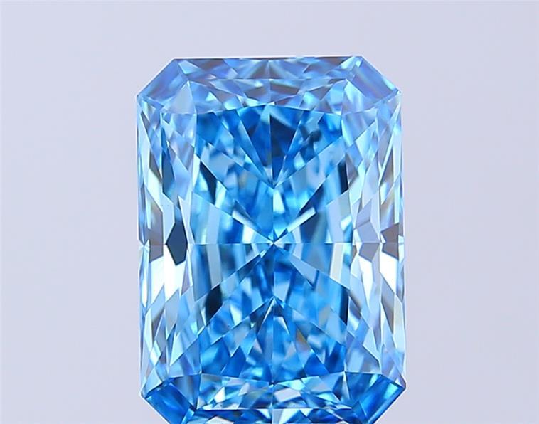 4.08 Ct. Fancy Vivid Blue Radiant Lab Grown Diamond