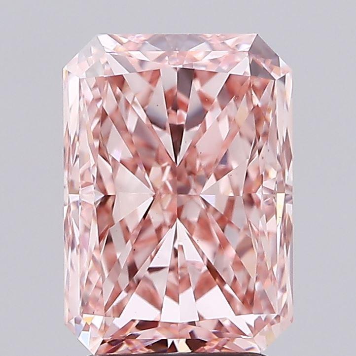 3.52 Ct. Fancy Vivid Pink Radiant Lab Grown Diamond