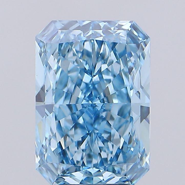 3.09 Ct. Fancy Vivid Blue Radiant Lab Grown Diamond