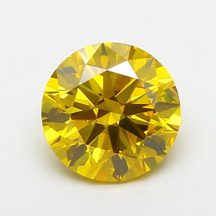 2.00 Ct. Fancy Vivid  Yellow Round Lab Grown Diamond