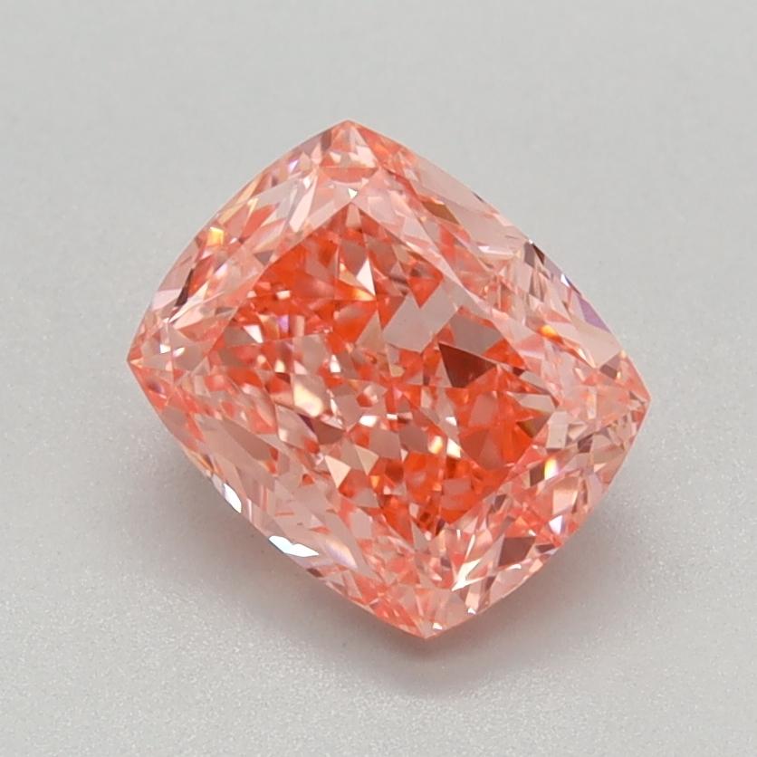 1.09 Ct. Fancy Vivid Pink Cushion Lab Grown Diamond