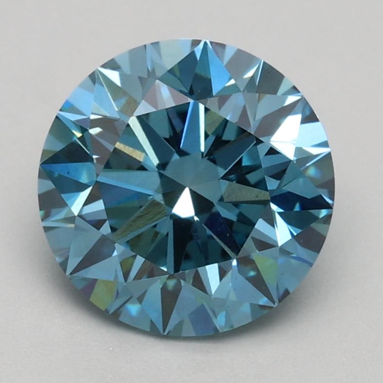 1.54 Ct. Fancy Intense Blue Round Lab Grown Diamond