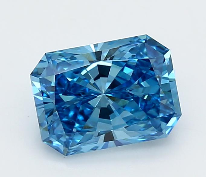 1.46 Ct. Fancy Vivid  Blue Radiant Lab Grown Diamond
