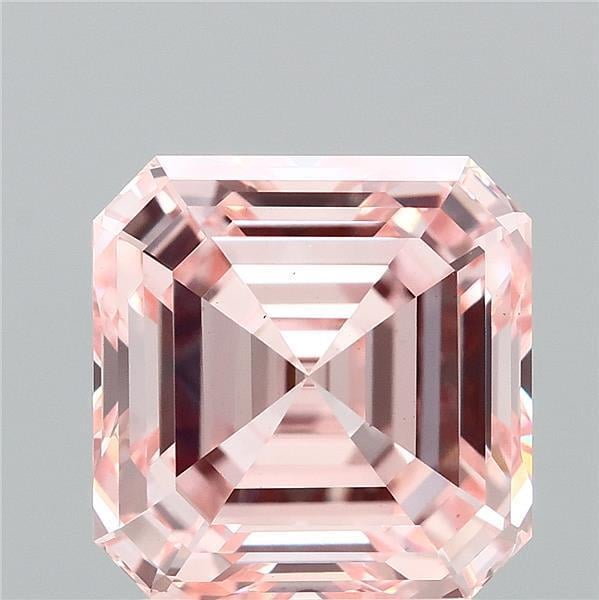 2.66 Ct. Fancy Intense Pink Asscher Lab Grown Diamond