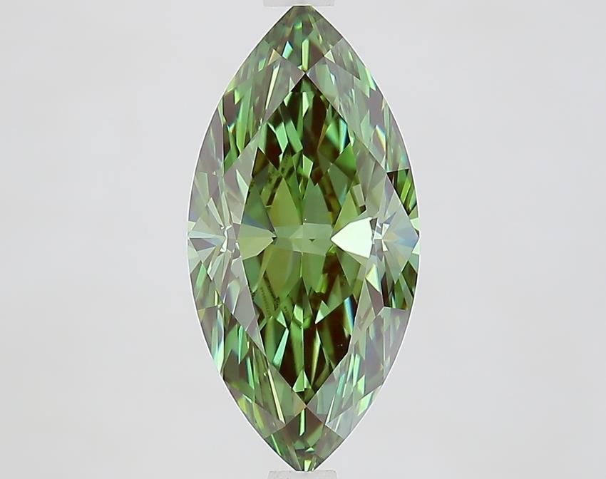 2.70 Ct. Fancy Vivid Green Marquise Lab Grown Diamond