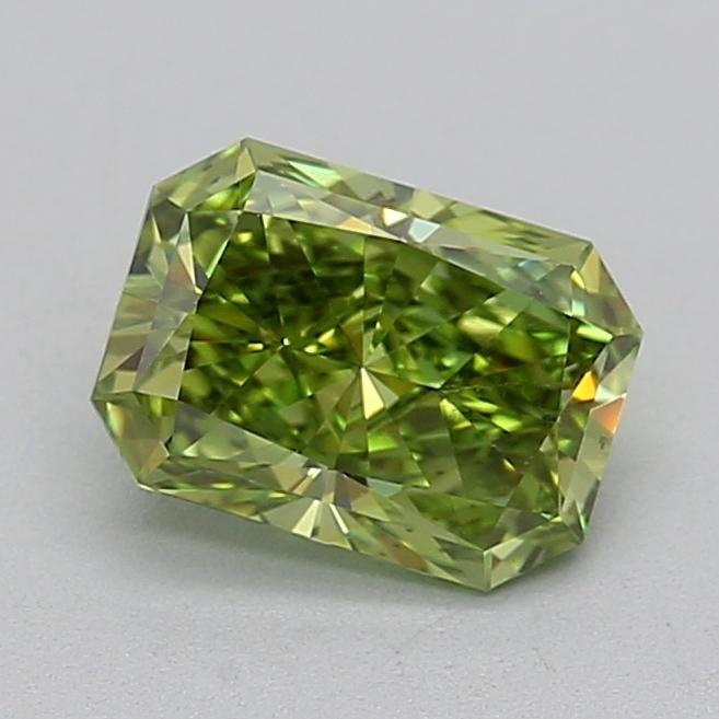 1.01 Ct. Fancy Vivid  Green Radiant Lab Grown Diamond