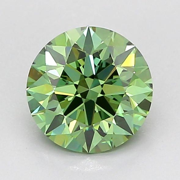 1.28 Ct. Fancy Vivid Green Round Lab Grown Diamond