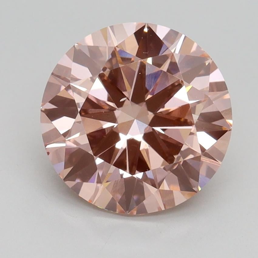 2.59 Ct. Fancy Intense Pink Round Lab Grown Diamond
