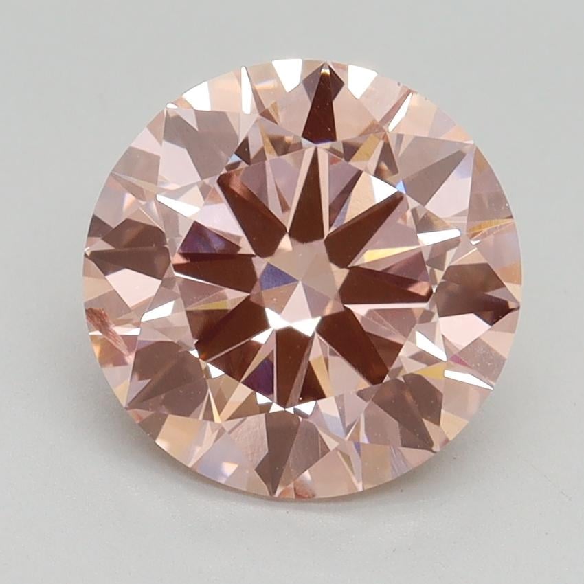 2.60 Ct. Fancy Intense Pink Round Lab Grown Diamond